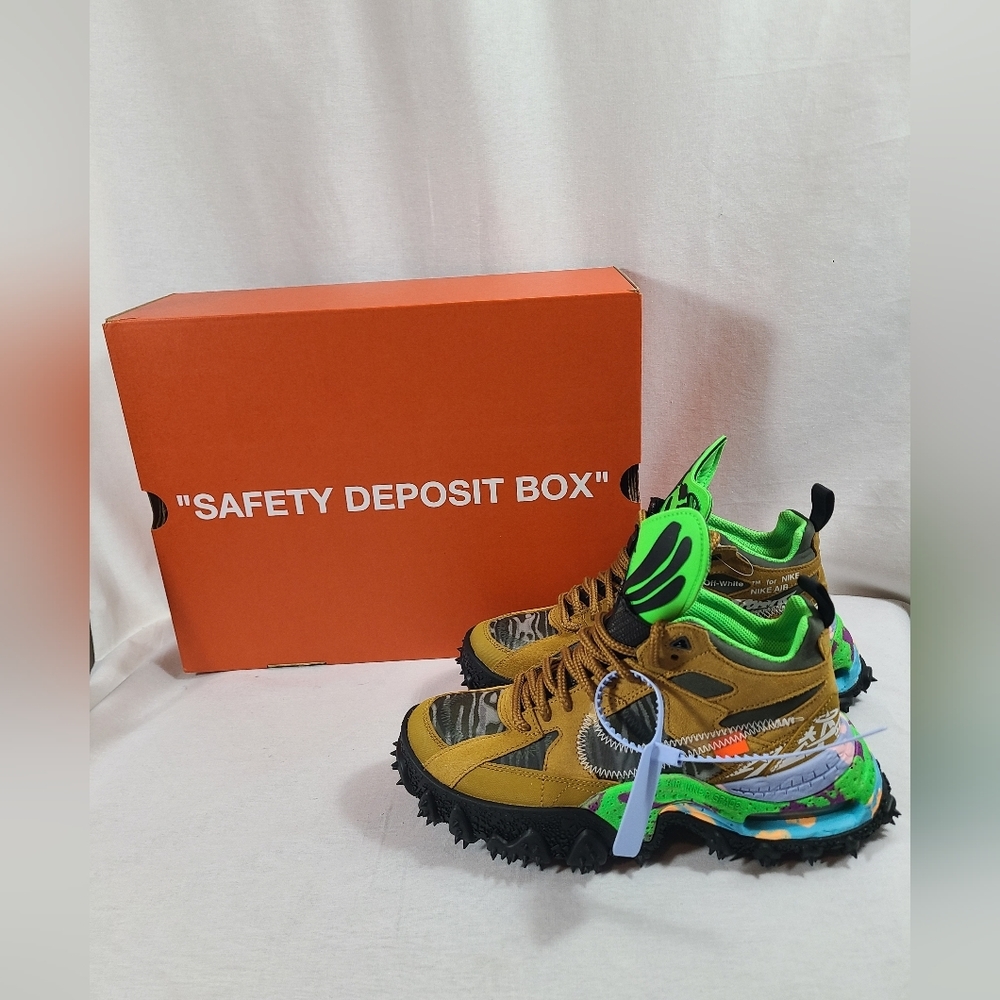 Off White x Nike Air Terra Forma wheat Black brown boot size 6 men's- New in box